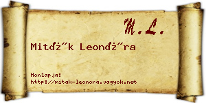 Miták Leonóra névjegykártya